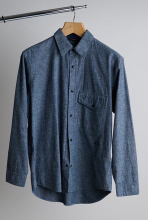 Stone Island Brushed Chambray Over Shirt On Hanger