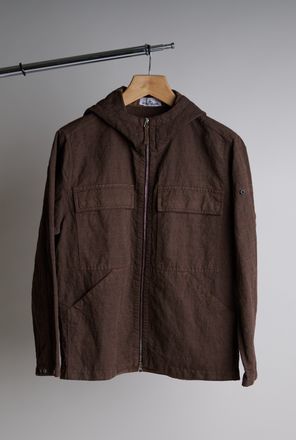Stone Island Diagonal Zip Hoodie On Hanger