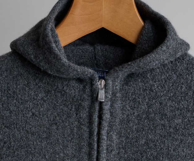 Fedeli Elliot Zip Hoodie Close Up Collar